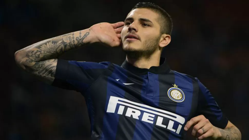 FESTEJO. Mauro Icardi anotó el segundo gol del Inter a la Sampdoria. 