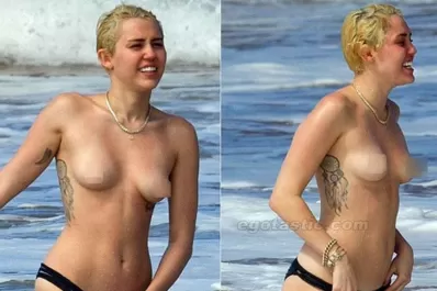 Miley Cyrus tomó sol en topless y fue captada por los paparazzis