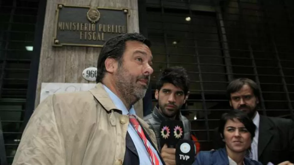 DECLARACIONES. Maximiliano Rusconi, abogado de Diego Lagomarsino. ARCHIVO