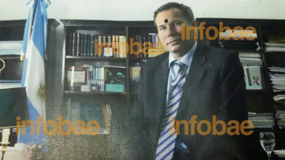 MARCA EN LA FOTO. Esta es la imagen que recibió la ex mujer de Nisman. FOTO TOMADA DE INFOBAE.COM