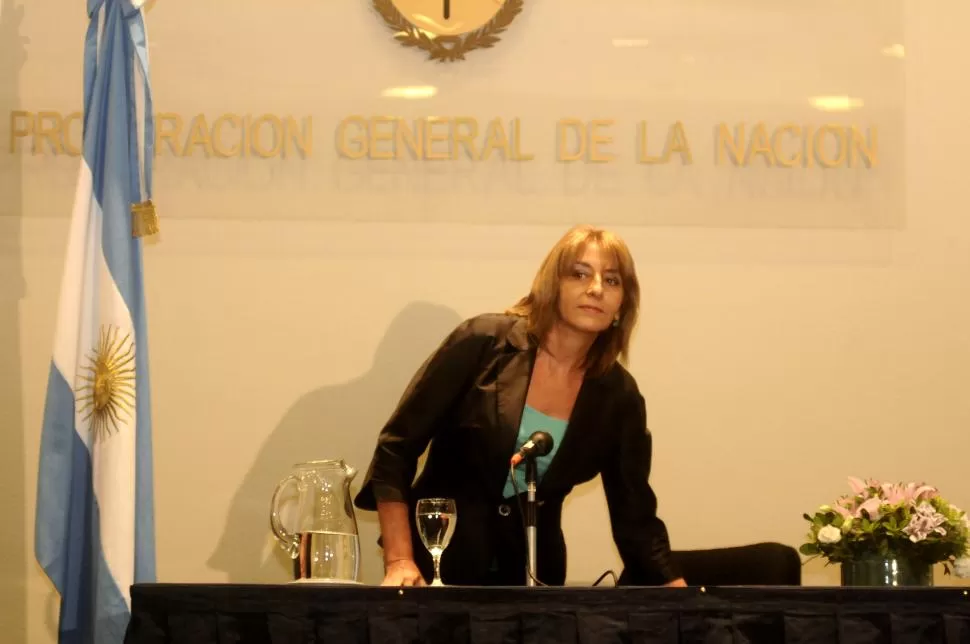 APARECIÓ. Gils Carbó habló de Nisman y respaldó el trabajo de la fiscal Fein. dyn