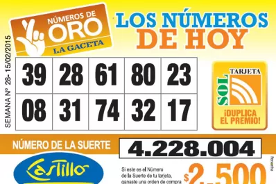 Los Números de Oro de LA GACETA