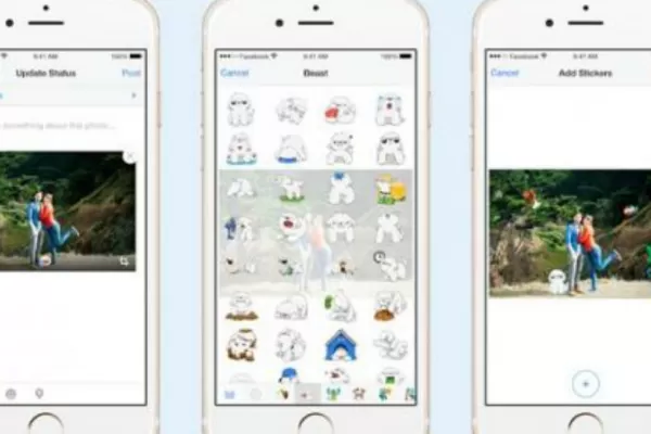 Facebook incorporó stickers en las imágenes