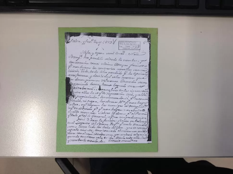MISIVAS CON TRISTEZA. Página del comienzo de una de las cartas particulares que guarda el archivo de Abascal  la gaceta / archivo