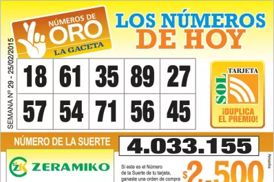 Los Números de Oro de LA GACETA