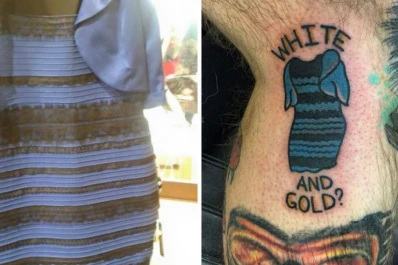 Insólito: se tatuó el vestido que volvió loco a todos