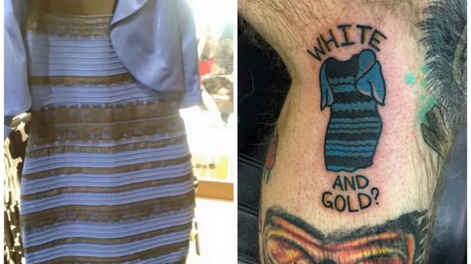 Insólito: se tatuó el vestido que volvió loco a todos
