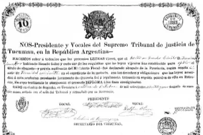 Título de abogado en 1877