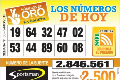 Los Números de Oro de LA GACETA