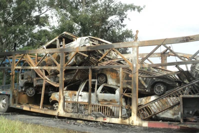 Tres muertos por el choque e incendio de dos camiones en Calilegua