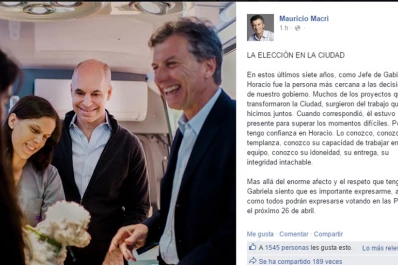 Macri eligió a Rodríguez Larreta como su candidato en la Ciudad