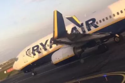 Dos aviones de Ryanair chocaron en el aeropuerto de Dublín