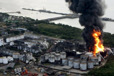 Incendio incontrolable en Santos