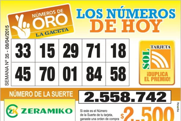 Los Números de Oro de LA GACETA