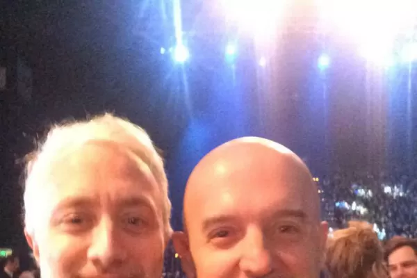 Los 25 años de Telefe: Andy Kusnetzoff y el Pelado López se reconciliaron en plena fiesta