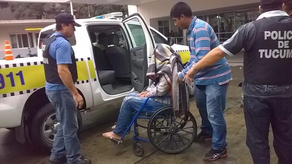 HERIDO. Juan “Pirulo” Fernández fue traslado al Centro de Salud por las heridas que sufrió al intentar escapar.  gentileza Ministerio de Gobierno, Justicia y Seguridad