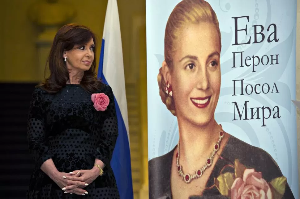 HOMENAJE. “Evita, embajadora de la paz”, es la muestra que Cristina habilitó en el Museo Histórico de Moscú  telam