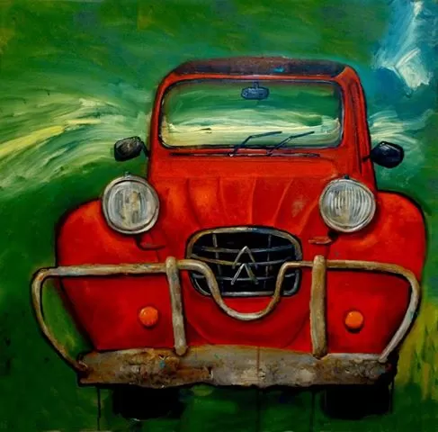  PABLO IVÁN RÍOS expone su muestra de pinturas “Cazarrecompensas” en el Centro Cultural Alberto Rougés de la Fundación Lillo. El 80% de las obras está conformada por la serie de automóviles.