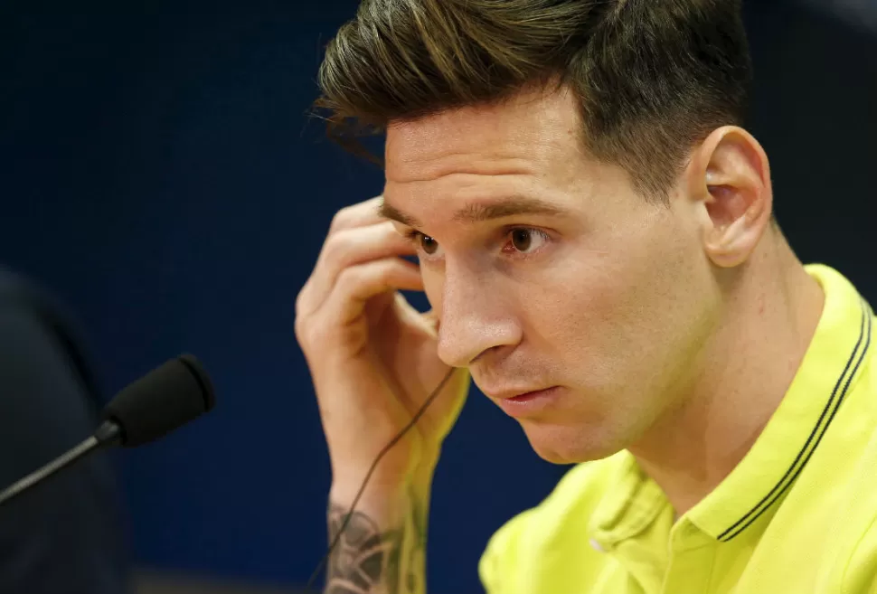 SORPRESA. Messi sorprendió a todos en la rueda de prensa de hoy. Desde julio de 2013 que no participaba de una charla previa a un partido. El duelo con el Bayern Múnich de Guardiola, para él, será especial. FOTO / REUTERS