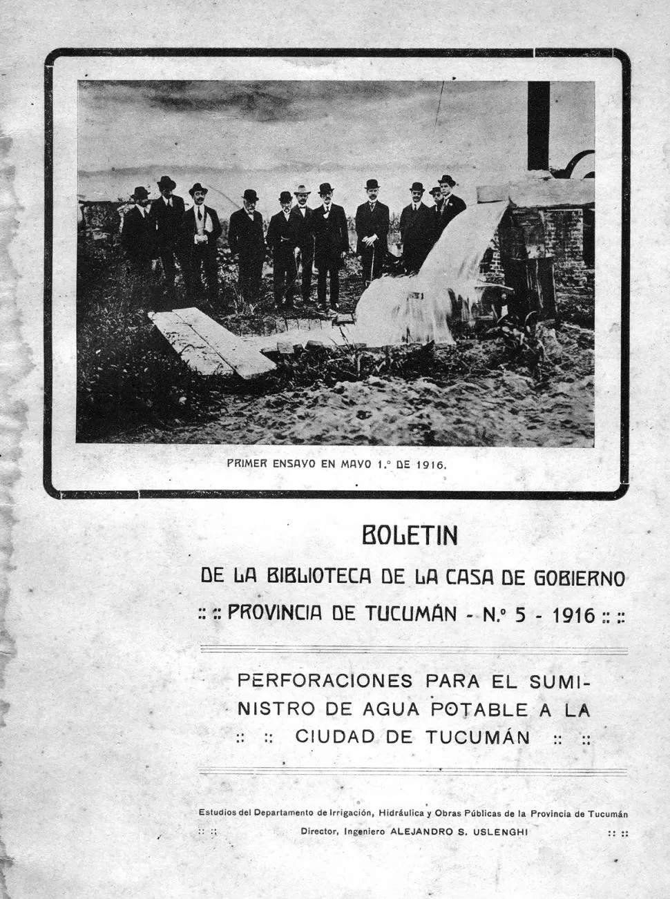 PUBLICACIÓN OFICIAL. Portada del “Boletín de la Biblioteca de la Casa de Gobierno”, edición de 1916.  la gaceta / archivo