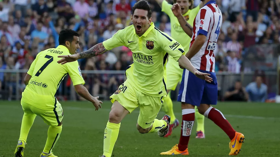 IMPARABLE. Messi goleador y campeón. (FOTO DE REUTERS)