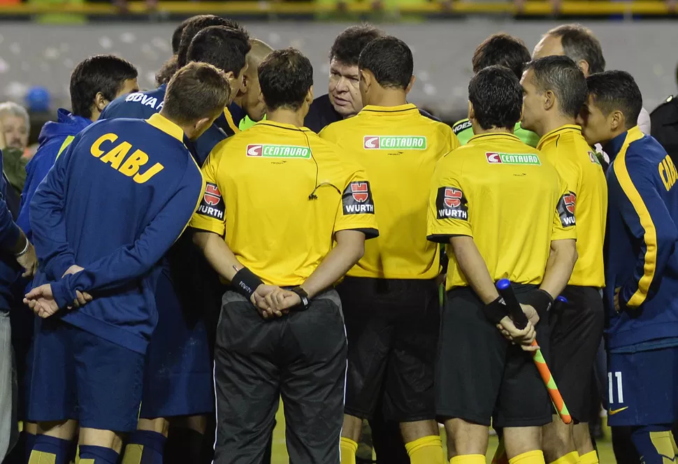 POR TODO. Boca apelará el fallo para jugar el segundo tiempo que falta ante River. (FOTO DyN)