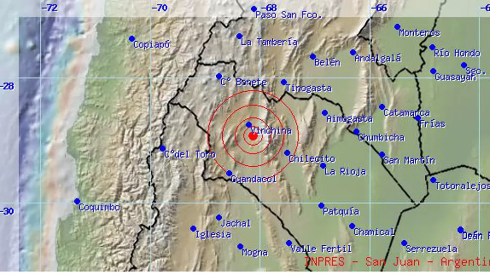 Un sismo de 4,8 grados Richter sacudió al oeste de La Rioja