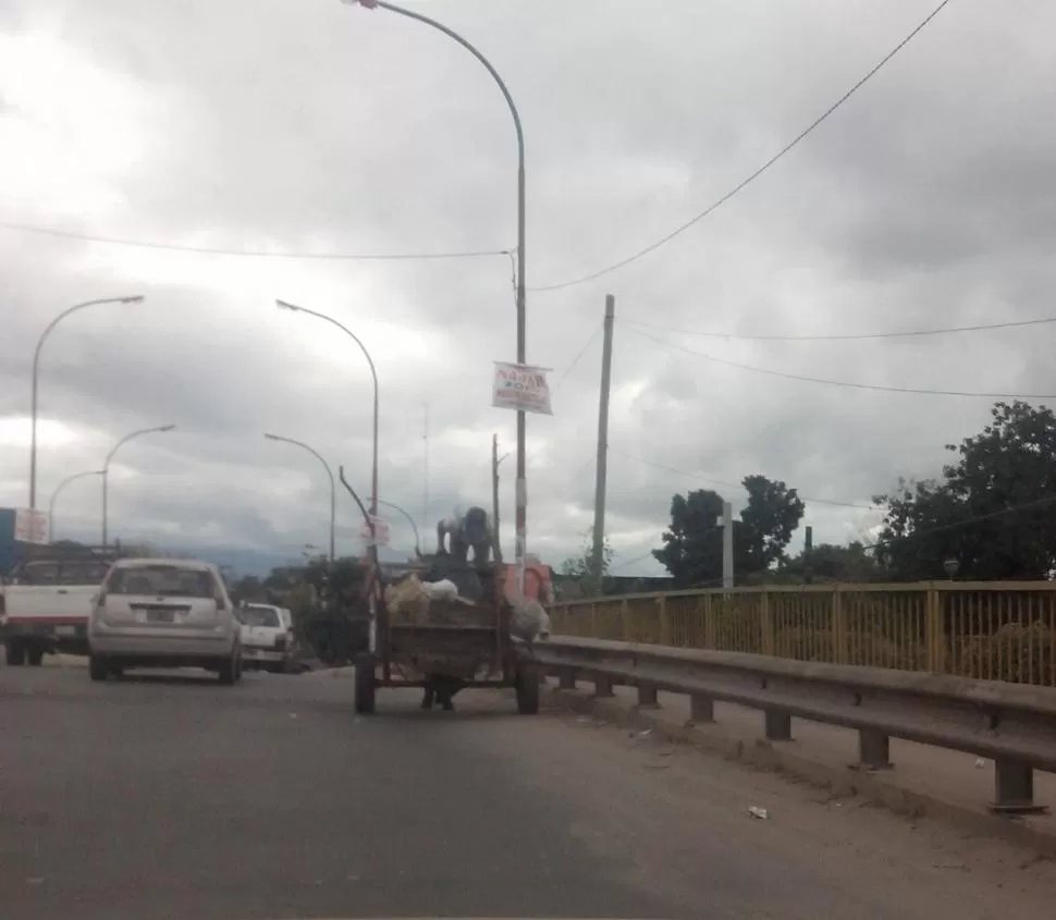 Una postal que se repite en toda la ciudad: tiran basura desde un carro