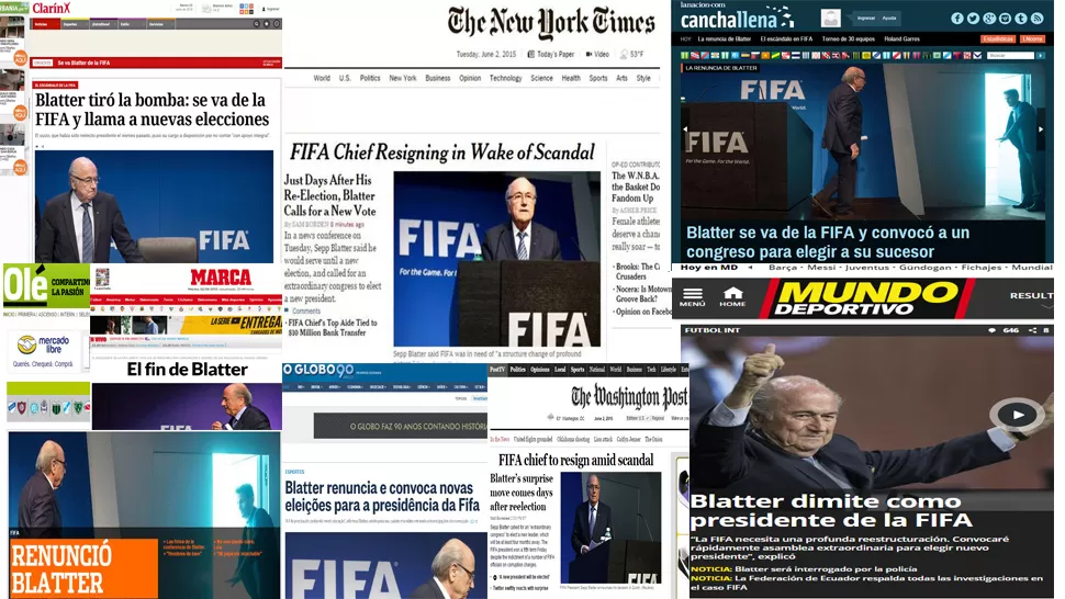 Los medios del mundo hablan de la renuncia de Blatter