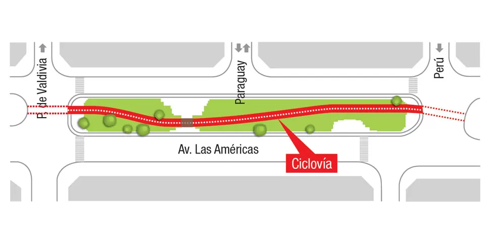 En Las Américas construyen la primera ciclovía de la Capital