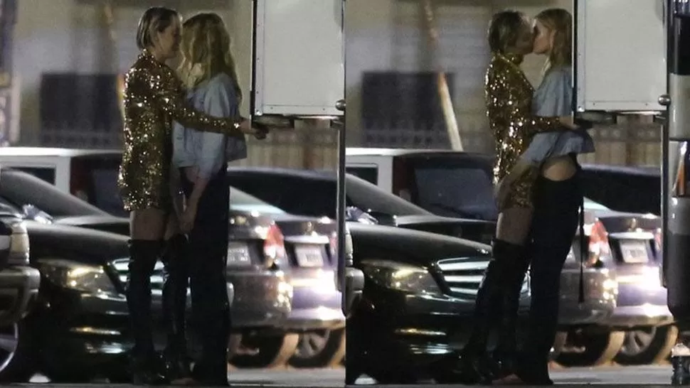 Miley Cyrus, demasiado cariñosa con su novia en plena calle
