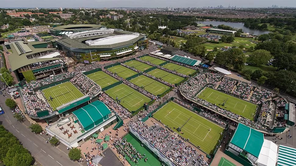 UN LUJO. Vista panorámica del complejo del All England Club de Londres. FOTO TOMADA DE WIMBLEDON.COM