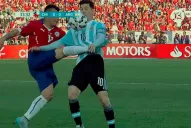 Directo al estómago: tremenda patada de Medel a Messi