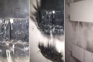 Mirá las fotos del incendio en el edificio de barrio Sur