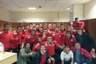 El plantel de San Martín festejó la clasificación en el vestuario