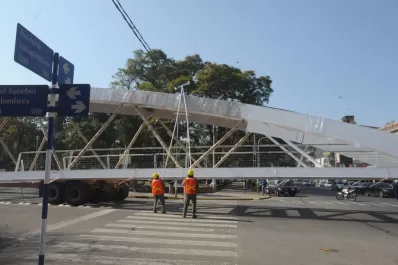 Llegó el puente peatonal que cruzará las vías de la Mendoza