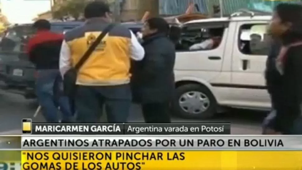 ATRAPADOS. Los argentinos se encuentran varados en Potosí. CAPTURA DE PANTALLA