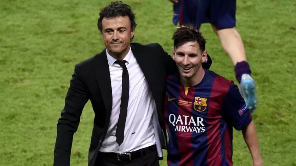SON AMIGOS. Luis Enrique y Messi. (REUTERS)
