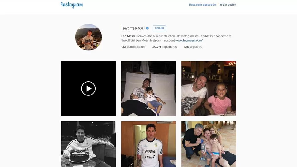 OTRA DIMENSION. En las redes sociales, los seguidores pueden ver a Messi en familia, tomando mates y hasta probándose ropa. FOTO TOMADA DE INSTAGRAM.COM/LEOMESSI