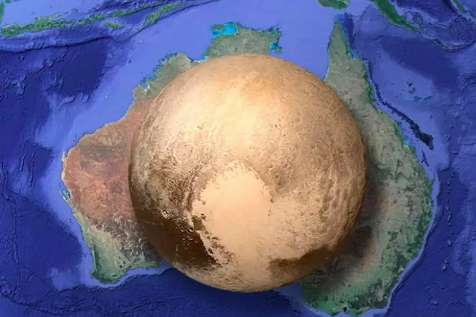 Una foto muestra el verdadero tamaño de Plutón