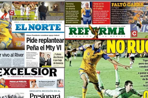 La prensa mexicana lamentó el empate en Monterrey