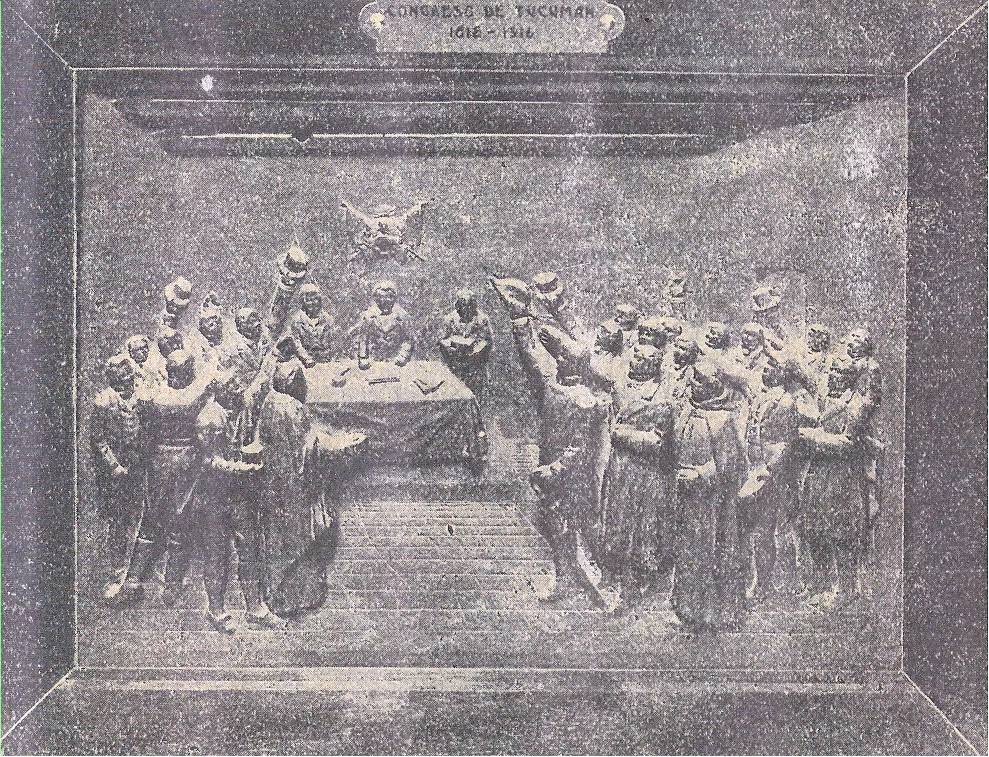 “HERMOSA OBRA ARTÍSTICA”. Una fotografía en el aviso de 1916, mostraba el cuadro que vendía la casa porteña Tosi. LA GACETA / Archivo