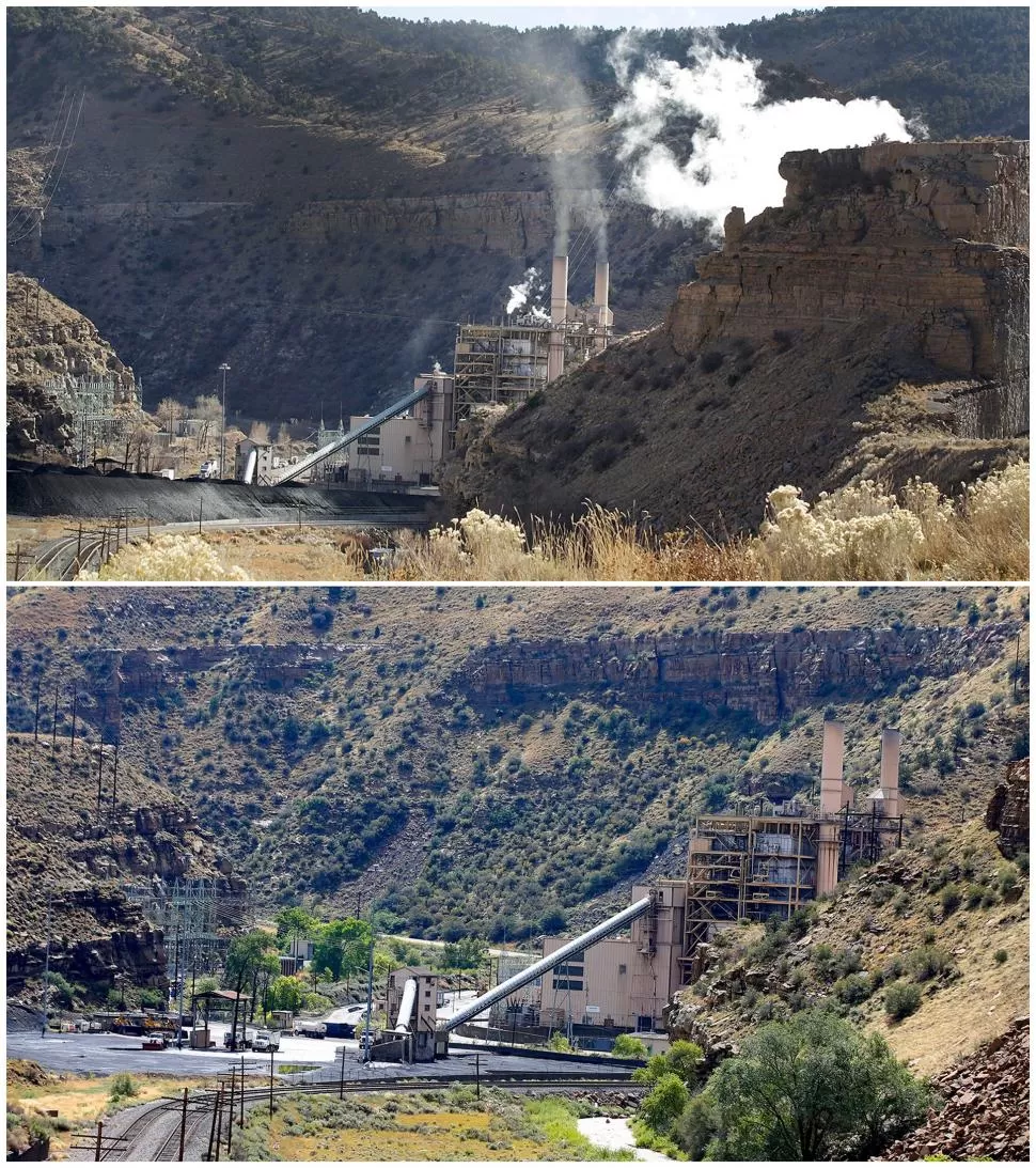 EN UTAH. Industrias que trabajaban a base de carbón han ido cerrando, como lo muestran estas imágenes. REUTERS