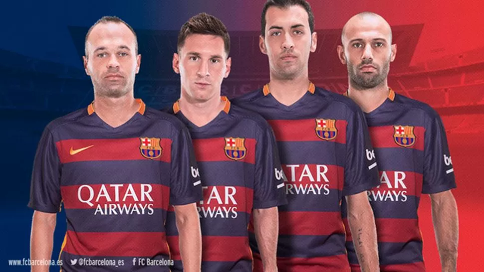 CUATRO. Iniesta, Messi, Busquets y Mascherano son los capitanes de Barcelona. (FCBARCELONA.ES)