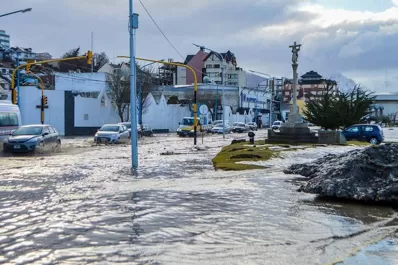 Temporal en Tierra del Fuego inundó Ushuaia y Río Grande