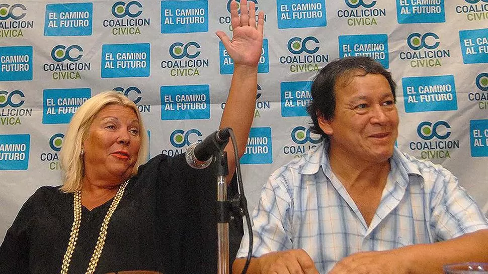 FÓRMULA. Carrió y Flores reconocieron que Herrera tuvo problemas con la droga en el pasado. FOTO TOMADA DE LANACION.COM.AR