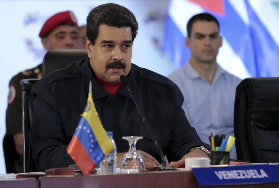 UN DURO DISCURSO. El presidente Nicolás Maduro encabezó un acto oficial en la capital del país, Caracas. reuters