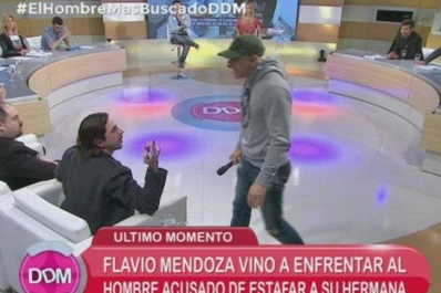 Flavio Mendoza escupió en televisión al ex de su hermana