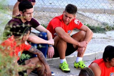 El primer día de Kranevitter en la práctica de Atlético Madrid