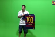 Messi cumplió 100 partidos en la Champions, con camiseta especial y un video homenaje